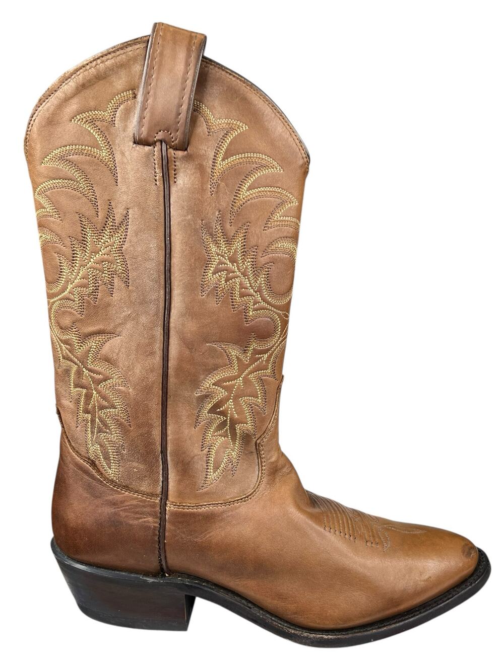 Tony Lama Mens Stallion Brown Leather Western Cowboy Boot Size US 8.5 D